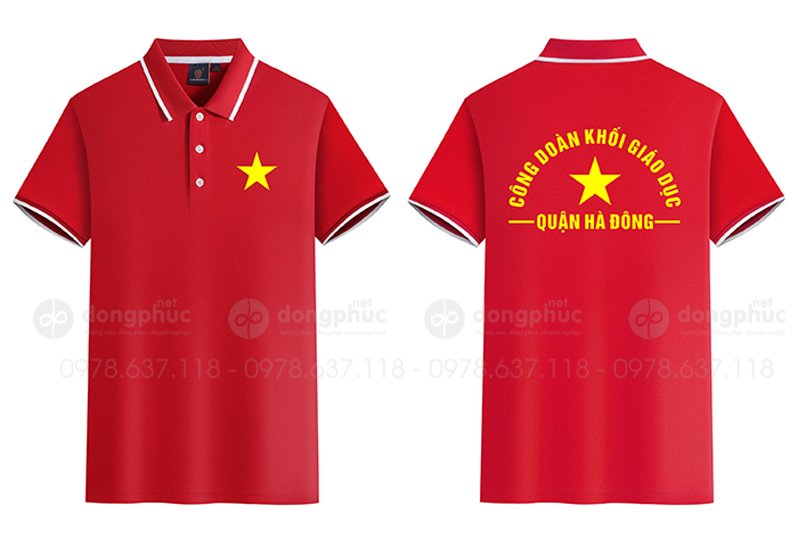May và in áo phông Công đoàn khối giáo dục Quận Hà Đông