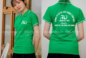 May và in áo phông màu xanh lá cây Công ty CP ĐT Xây dựng Tâm Đạt