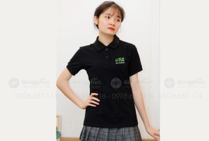 May và in áo phông màu đen Công ty TLC