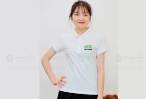 May và in áo phông màu trắng Công ty TLC
