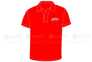May và in áo phông màu đỏ Công ty Acecook