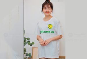 May và in áo phông màu trắng CLB Brazilian Football School
