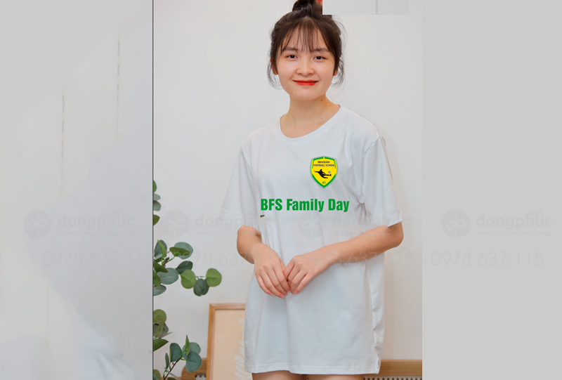 May và in áo phông màu trắng CLB Brazilian Football School