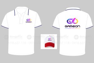 May và in áo phông màu trắng Công ty Gameon
