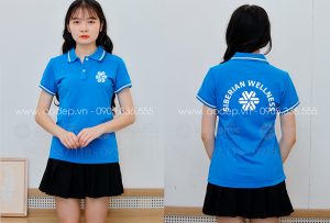 May và in áo phông màu xanh da trời Công ty Siberian Wellness