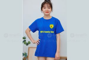 May và in áo phông màu xanh dương CLB Brazilian Football School