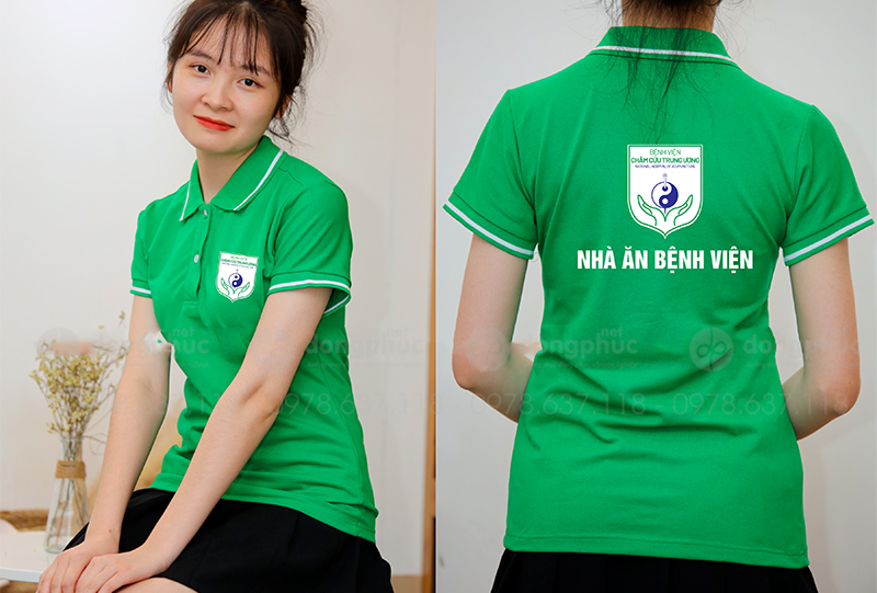 May và in áo phông Nhà ăn bệnh viện Châm cứu trung ương