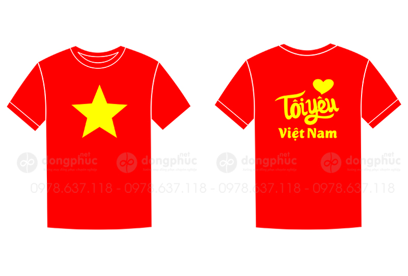 May và in áo phông Tôi yêu Việt Nam