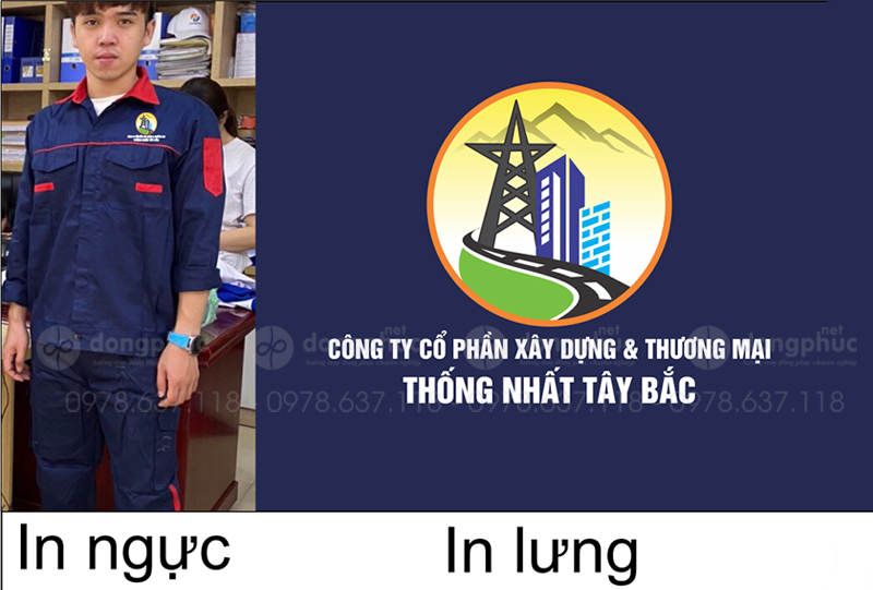 May và in đồng phục bảo hộ Công ty cổ phần xây dựng & thương mại Thống nhất Tây Bắc