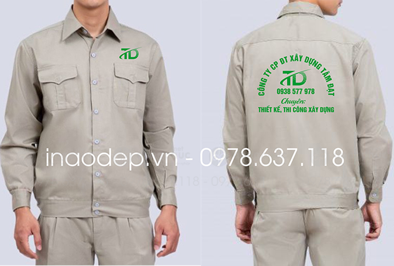 May và in đồng phục bảo hộ Công ty CP ĐT Xây dựng Tâm Đạt