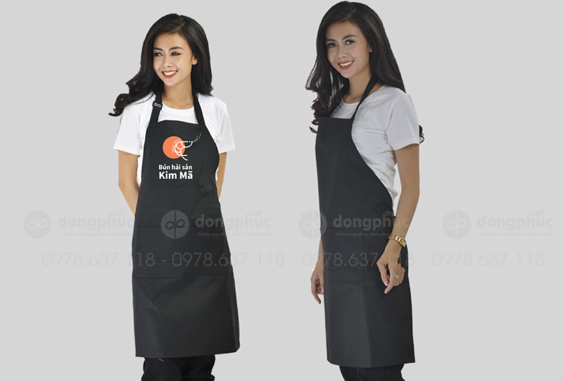 May và in tạp dề Quán Bún Hải sản Kim Mã