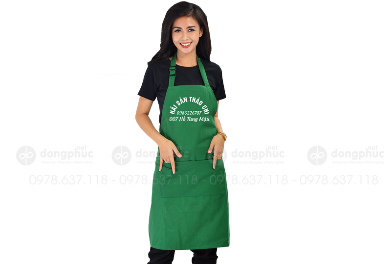 May và in tạp dề Quán Hải sản Thảo Chi