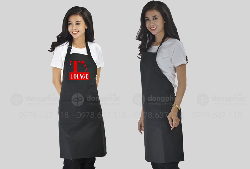 May và in tạp dề Quán T'Lounge