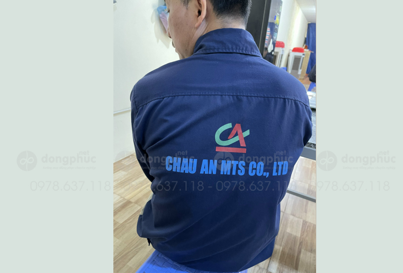 May và in áo bảo hộ Công ty Chau An MTS