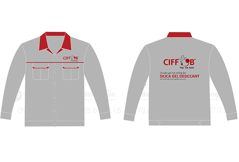 May và in áo bảo hộ Công ty CIFFOB