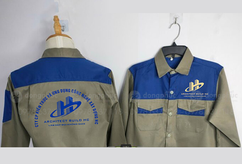 May và in áo bảo hộ Công ty CP kiến trúc và ứng dụng công nghệ xây dựng HC