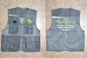 May và in áo gile Công ty EC-TECH