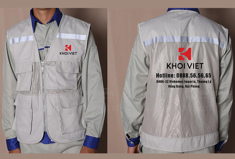 May và in áo gile Công ty Khoi Viet