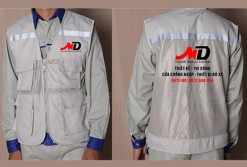 May và in áo gile Công ty MD Your solutions