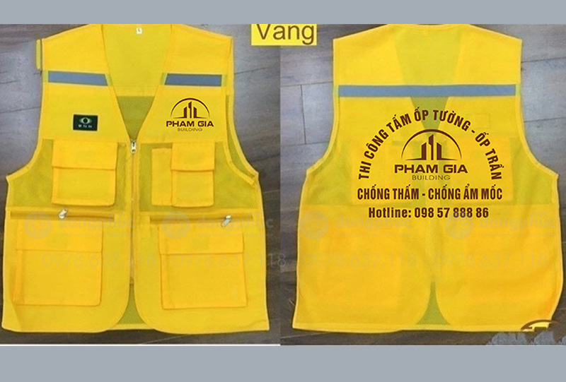 May và in áo gile Công ty thi công Tấm ốp tường ốp tần Phạm Gia