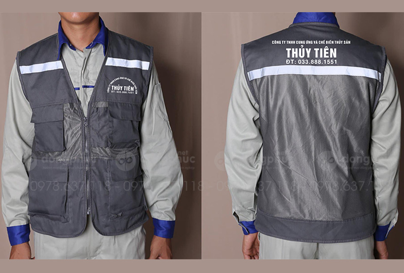 May và in áo gile Công ty TNHH cung ứng và chế biến thủy sản Thủy Tiên