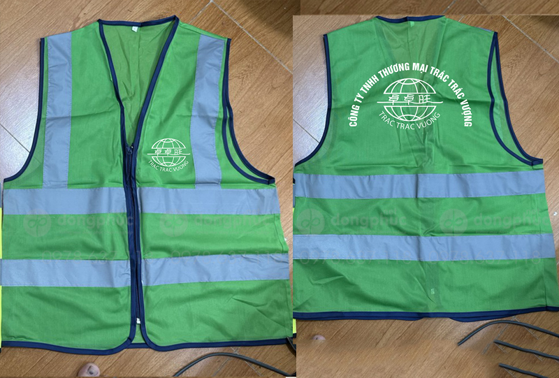 May và in áo gile màu xanh lá cây Công ty TNHH thương mại Trác Trác Vượng