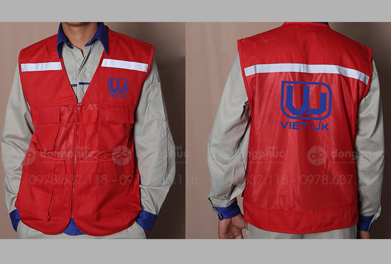 May và in áo gile Công ty Việt UK