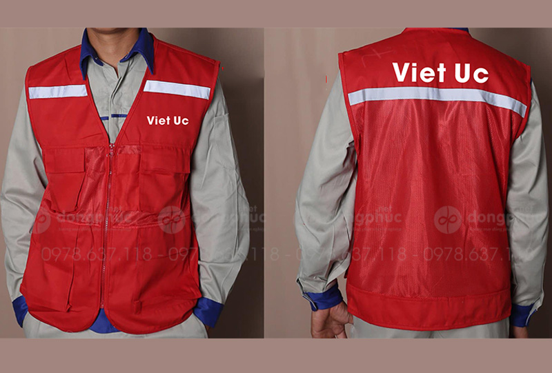 May và in áo gile Công ty Việt Úc