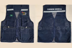 May và in áo gile đồng phục 100MM Media