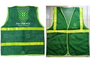 May và in áo gile màu xanh lá cây Công ty Đại Lâm Mộc