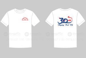 May và in áo Lớp 9A Trường THCS Tân Xã 30 năm Ngày trở về