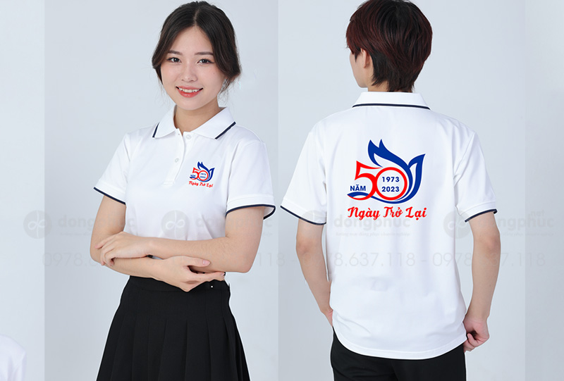 May và in áo Lớp kỉ niệm 50 năm Ngày trở lại