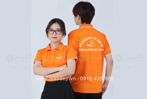 May và in áo phông cổ bẻ Du lịch quốc tế Tâm Tít