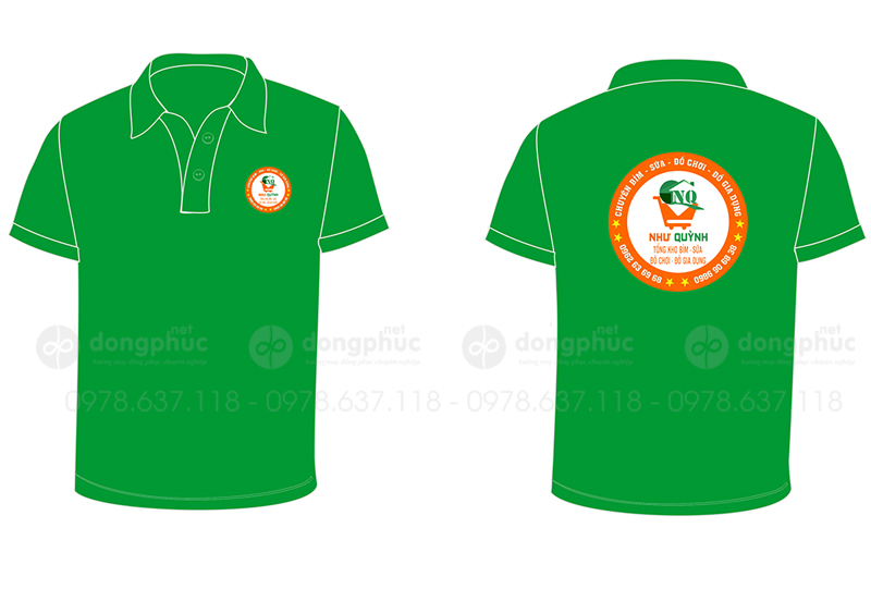 May và in áo phông cổ bẻ Tổng kho bỉm sữa - đồ chơi - đồ gia dụng Như Quỳnh