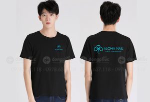 May và in áo phông cổ tròn Aloha Nail