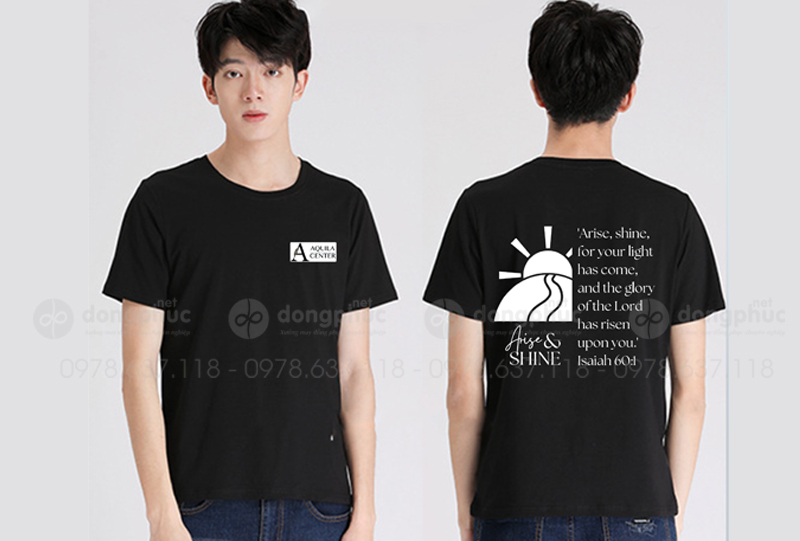 May và in áo phông Học viện Aquila Center