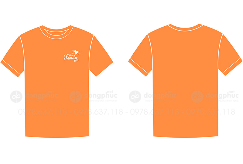 May và in áo phông cổ tròn We are Family