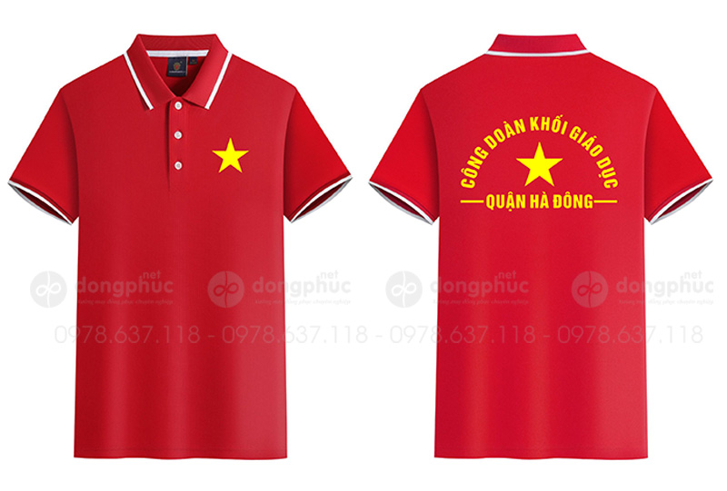 May và in áo phông Công đoàn khối giáo dục Quận Hà Đông