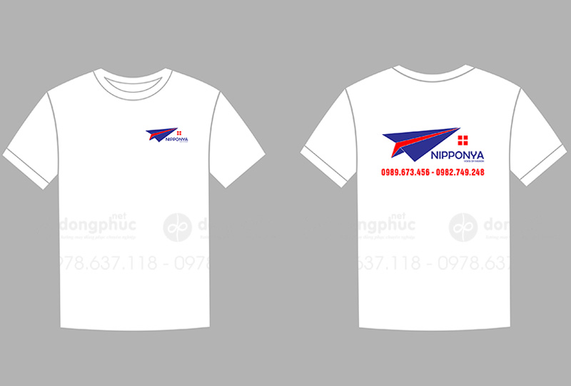 May và in áo phông cổ tròn Công ty Nipponya