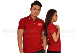 May và in áo phông màu đỏ đô Công ty TNHH Phương Huyền