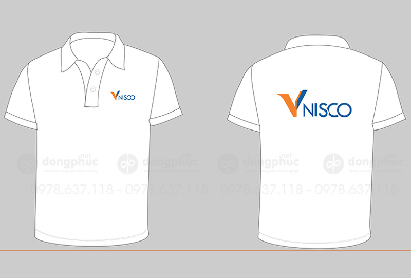 May và in áo phông màu trắng Công ty Vinisco