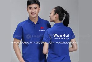 May và in áo phông đồng phục Công ty WanHai Chi nhánh Hà Nội