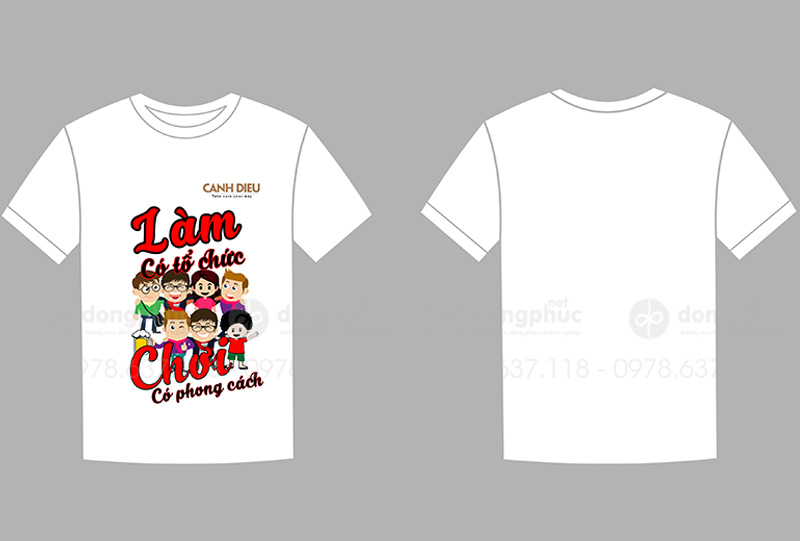 May và in áo phông đồng phục Cánh diều vàng