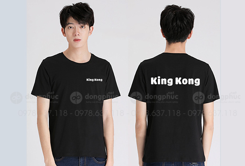 May và in áo phông đồng phục cổ tròn King Kong