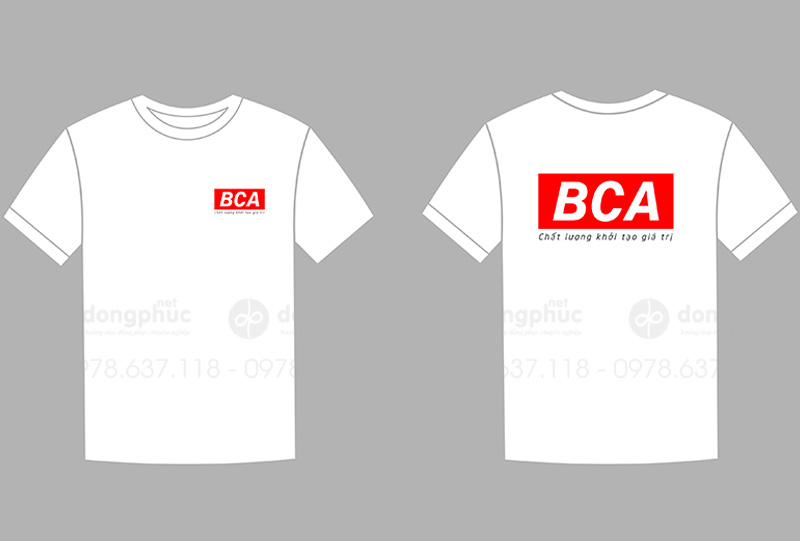 May và in áo phông cổ tròn Công ty BCA