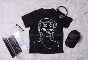 May và in áo phông đồng phục đẹp màu đen