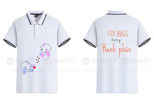 May và in áo phông Fix bugs trong Hạnh Phúc