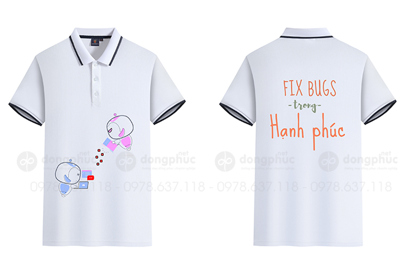 May và in áo phông Fix bugs trong Hạnh Phúc