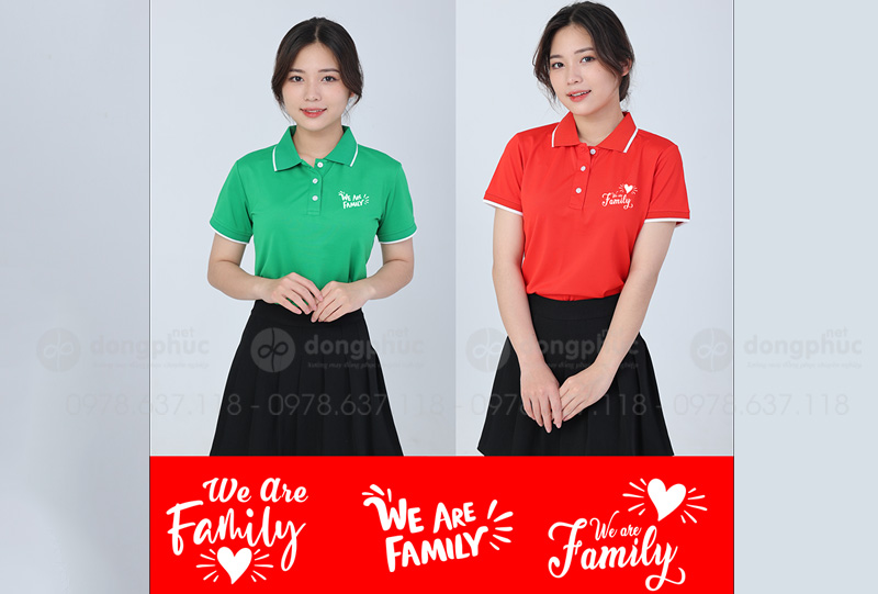 May và in áo phông đồng phục We are Family