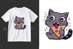 May và in áo phông hình con mèo lên áo